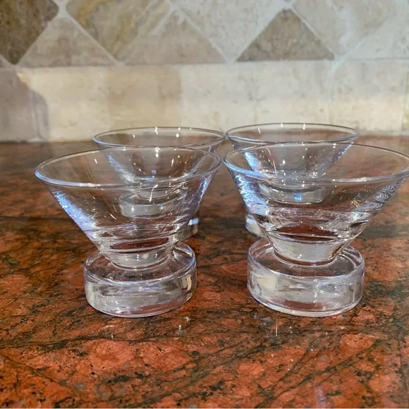 TEMPTATIONZ. *FREE GIFT W/PURCH. 4-Stemless martini gls; 2oz cap; 2.25H X 2.8W. - Picture 1 of 5